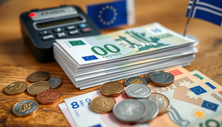 100 NOK til EUR – Omregn norske kroner til euro (2026)
